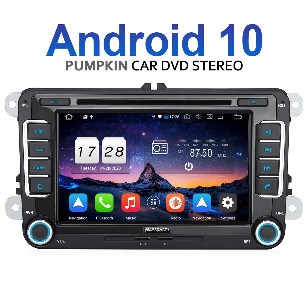 Pumpkin Android 10.0 Autoradio GPS Navi DVD Für VW GOLF 5