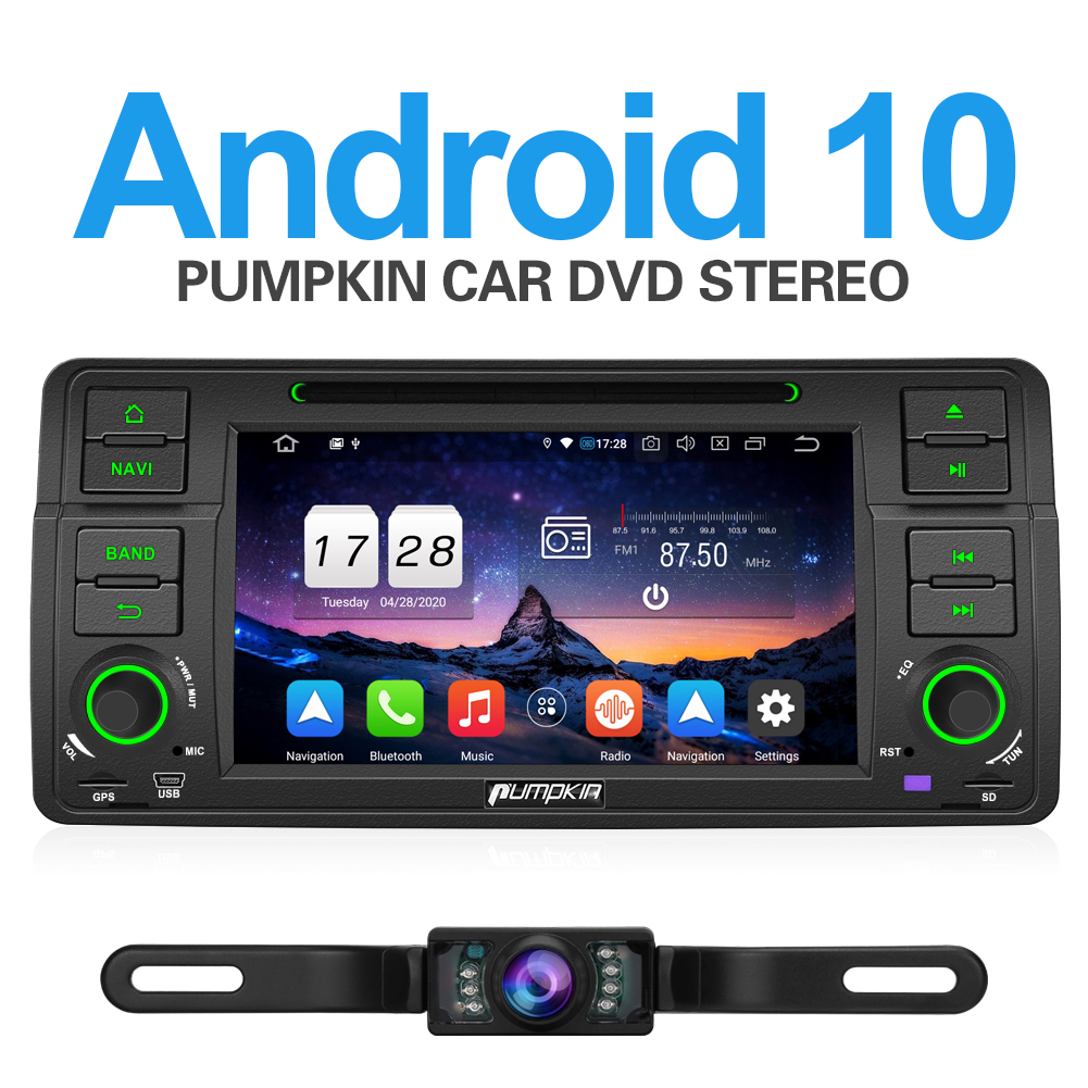 Pumpkin Android 10.0 Autoradio 1 DIN GPS Navi DVD CD DAB+