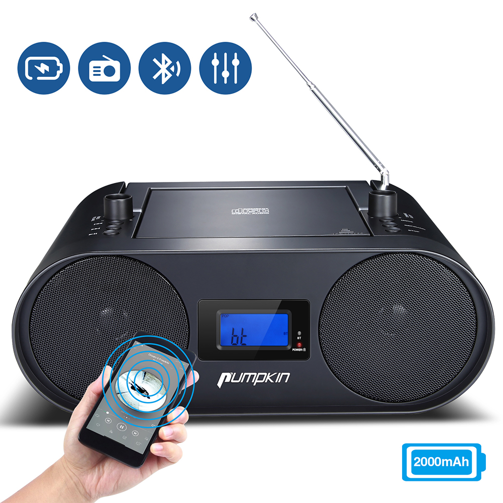 Tragbarer CDPlayer Bluetooth FM Radio Kinder CD Radio USB